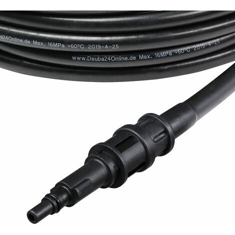 DEUBA® Rohrreinigungsschlauch 15m 160 Bar 4 Adapter Hochdruckreiniger Kärcher K2 K3 K4 K5 K6 K7 Rohrreinigungsset Abflussreiniger Rohrreiniger Schlauch