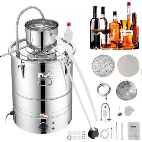 Distillateur Alambic Intégré 30 L Chaudière à Spiritueux en Inox (1/5)