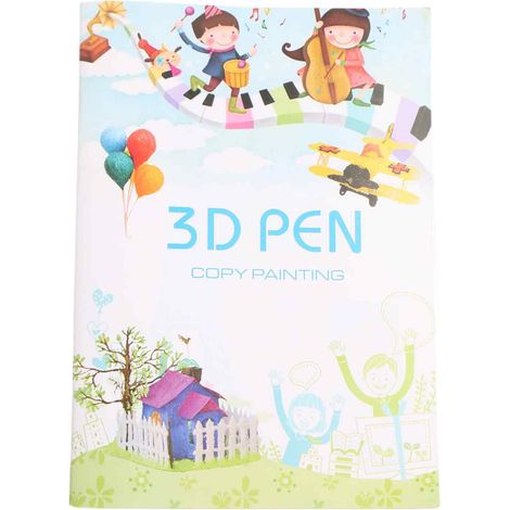 Modèle De Dessin Pour Stylo 3D - Livre Réutilisable Avec 40 Motifs En Papier Épais Et Plaque Transparente - Pour Enfants (1/5)