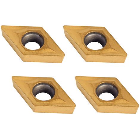 Pair - Lot de 10 inserts en carbure DCMT070204-HM YBC251 – Forme losange pour usinage acier inoxydable – Résistance à l'usure élevée (1/5)