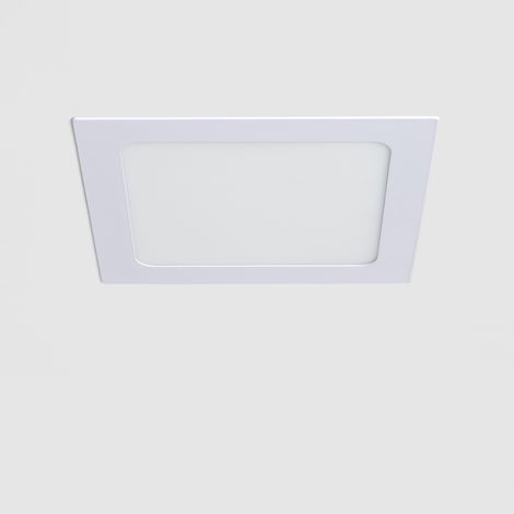 LED Einbaustrahler flach 12W Eckig SuperSlim Schnitt 155x155mm 6000K Kaltweiß (1/5)