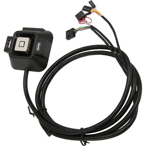 Rallonge d'alimentation PC de 1,2 m (3,9 pi) avec interface USB, facile à utiliser et à brancher. Bouton d'alimentation pour ordinateur de bureau.