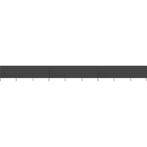 9-panel Wind Screen Fabric 1200x160 cm Anthracite vidaXL