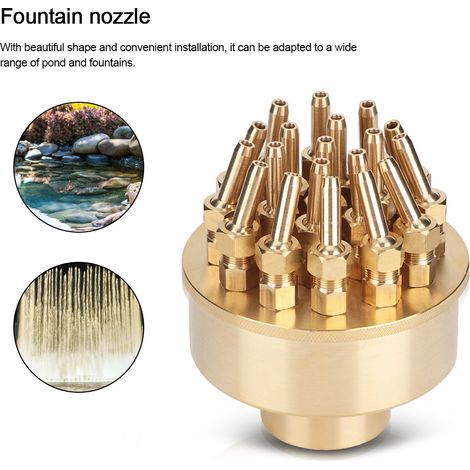 Tête de Pulvérisation Fontaine DN40 3 niveaux en Cuivre - [Pas de marque] - G1-1/2 - Robinet Régulier (1/4)