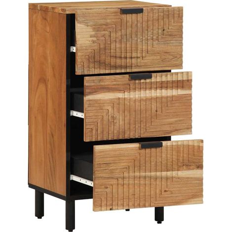 Buffet,Bahut,Meuble de Rangement avec étagère Marron 40 x 33 x 75 cm Bois d'acacia massif CFW43926 (1/5)