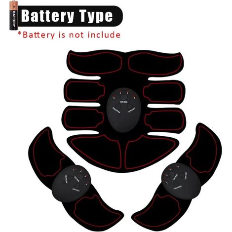 Abdominal electrical muscle stimulation (EMS) device for strengthening muscles, abdominal and hip massager, home muscle toning device for slimming and weight loss