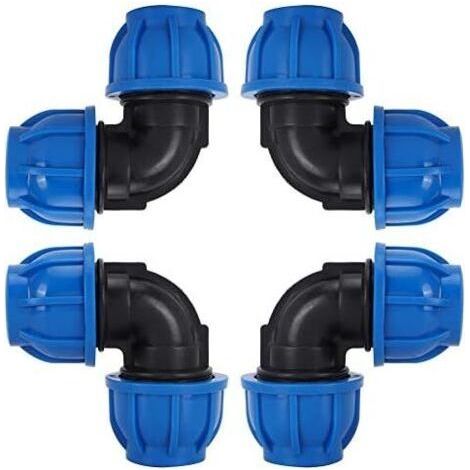 ALLIANDISPE 25 Coude plastique égal pour tuyau polyéthylène tuyau ø 25,Tuyau d'eau Coude Connecteur en PE Plastique Raccord Rapide Accessoires pour Purificateurs d'eau Potable(ø 25) (1/5)
