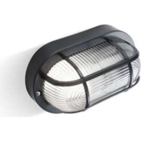PLAFONIERA OVALE GRIGLIA NERO - 1 pezzo