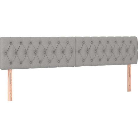 Maison Exclusive - Cabeceros tela gris claro 180x7x78/88 cm (1/5)