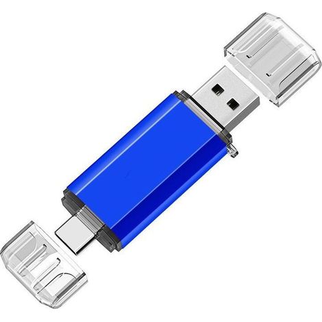USB Type C Flash Drive USB 3.0 64GB 2 in 1 Memory Stick OTG Flash Drive 64 Giga 3.1 U Disk Keychain High Speed Waterproof Dual Connectivity for Samsung S8/S9 Huawei (1/5)