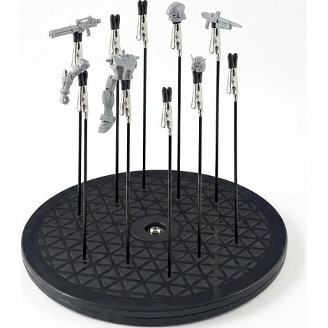 Lot de 10 supports rotatifs ronds avec 10 pinces crocodiles (1/5)