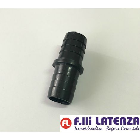 RACCORDO DOPPIO PORTAGOMMA SCARICO LAVATRICE IN ABS GRIGIA d 24 X 24 mm. (1/3)