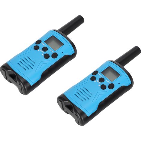 T50 Lot de 2 talkies-walkies pour enfants, interphone d'extérieur, jouet talkie-walkie 3 km, bleu (1/5)