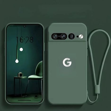 (Google Pixel 6a Vert) Compatible avec la coque souple en silicone liquide Google, dotée d'une fonction magnétique