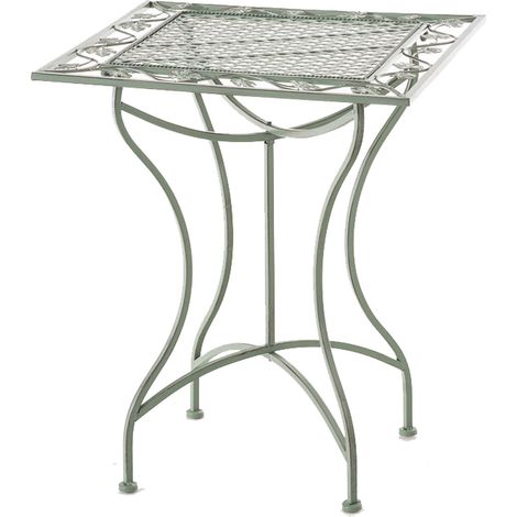 Eisentisch Asina 60 x 60 cm antik-grün (1/5)