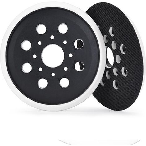 2 Pièces 125mm Plateau de Ponçage pour Bosch PEX 220 A ,PEX 220 AE, pour Skil 7402 Skil 7490, 8 Trous Auto-Agrippants, Disques de Ponçage pour Ponceuse Excentrique (1/5)