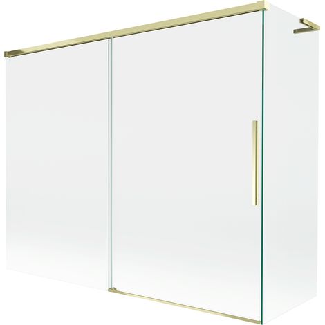 Mexen Rox L pare-douche baignoire 2 volets coulissants 190 + 90 x 150 cm, transparent, doré - 8C9L-190-090-50-00