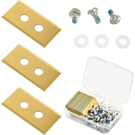36 x de rechange en titane robustes lames compatibles avec Mammotion Luba et YUKA toutes les séries, lames de robot de tondeuse à gazon, avec rondelles en plastique (1/5)