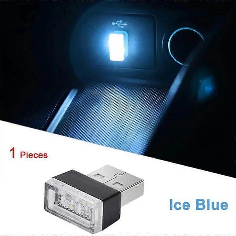 Mini veilleuse LED USB pour voiture, lampe d'ambiance intérieure, décoration auto, éclairage ambiant, ampoule néon LED, accessoires auto, 5V, blanc/rouge