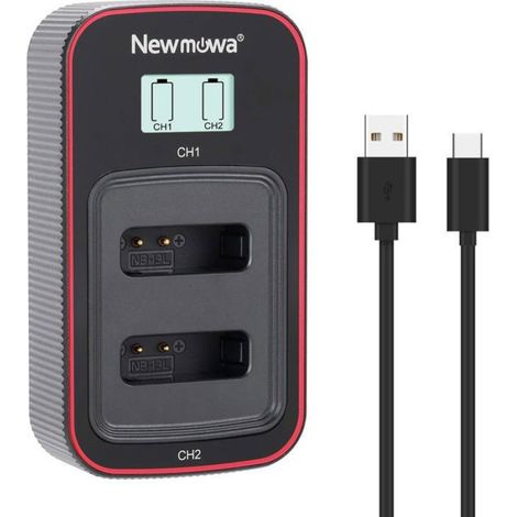 2 Chargeur USB Écran LCD Type-C Pour Batterie NB-13L Appareil Photo Canon (1/5)
