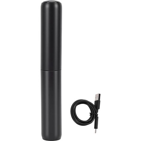 Mousseur à lait électrique sans fil Mousseur de lait rechargeable USB fouet en acier inoxydable 304 avec capuchon de protection noir (1/5)