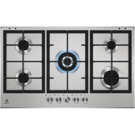 Electrolux KGS9536SX piano cottura Acciaio inox Da incasso 90 cm Gas 5 Fornelli (1/10)
