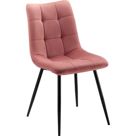 Mömax Stuhl Suri Rosa Samt Gepolstert (1/5)