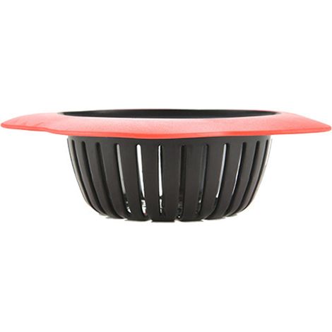 Filtre bonde évier plastique forme fleur TPR bouchon vidange créatif accessoire maison rouge (1/5)