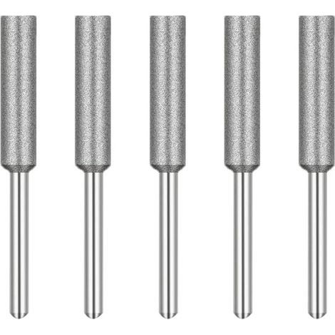 Fraise d'Affûteuse de Tronçonneuse,Diamant Affûteur de Tronçonneus,Têtes de Meulage en,Pierre à Meuler pour Tronçonneuse,4 mm,pour Affûteur de Tronçonneuse,5 Pièces (1/5)