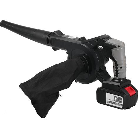 Leichter, akkubetriebener Laubbläser (21 V) für Terrasse, Garten und Gehweg, 2-in-1-Funktion, EU-Stecker, 1 Akku, Schwarz