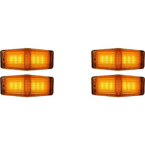 Pièces Feux de Position LED Avant Double Brûleur Indicateur Lampe pour pour Camion Camion Avant Gril Lumière B
