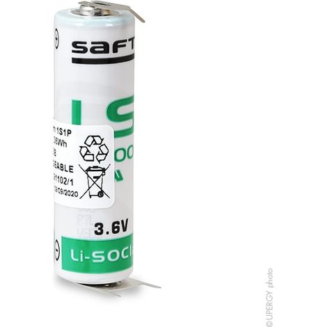 Saft - Pile lithium LS14500-3PFRP AA 3.6V 2.6Ah 3PFR