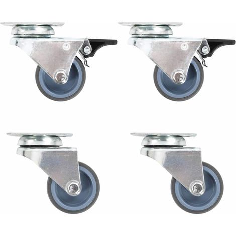 vidaXL Ruedas dobles giratorias 4 unidades 50 mm (1/5)