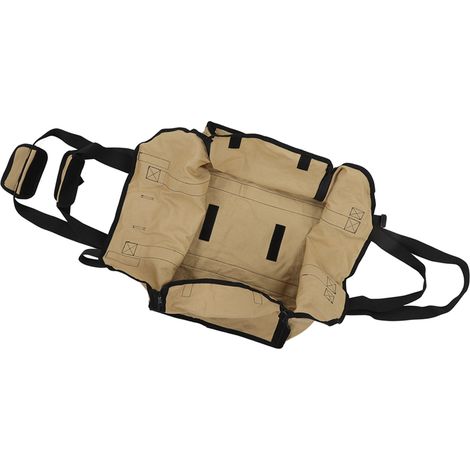 Sac de transport de bûches grande capacité, portable, pour le camping en plein air, kaki (1/5)
