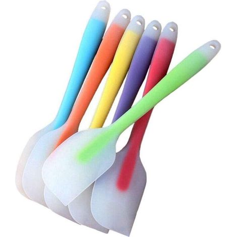 Set mit 5 hitzebeständigen Küchenutensilien aus Silikon (bis 260 °C), nahtlos, antihaftbeschichtet, ideal zum Backen und Kochen