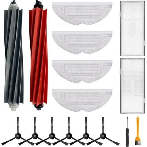 Kit D'Accessoires pour Aspirateur Robot Roborock S8, S8+, S8 Pro Ultra, PièCes de Rechange, Brosses Principales en Caoutchouc, (1/5)