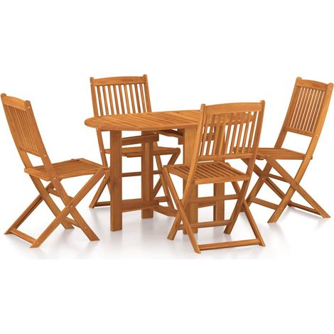 Maison Exclusive - Set da pranzo da giardino da 5 pz in Legno Massello di Acacia