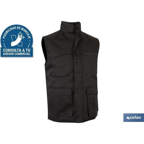 Chaleco multibolsillo Acolchado Colt 245gms/M Negro T-S (1/3)
