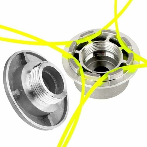 Tête de Ligne en Aluminium, 4 lignes Tête Coupe Bordure Universel, Tête de Coupe-Herbe en Aluminium, Tête Faucheuse, Tete Debroussailleuse, pour jardin, pelouse, patio (1/5)