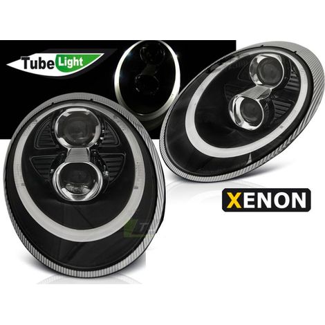 Paire de feux phares Porsche 911 997 04-09 xenon LTI noir-27361732 (1/3)