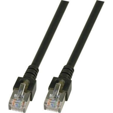 Cable de conexión RJ45 SF/UTP cat. 5e PVC CCA negro 1 m