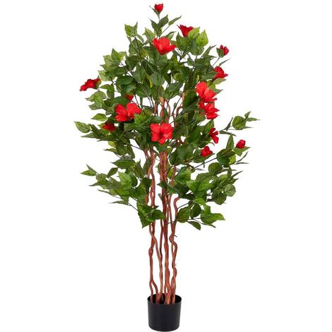 Flores decorativas artificiales en maceta 40x30x150h cm