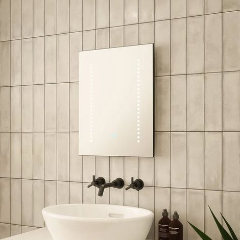 Ares Tunable Dimmable LED Mirror with Touch Sensor, Shaver Socket and Demister (1/3)