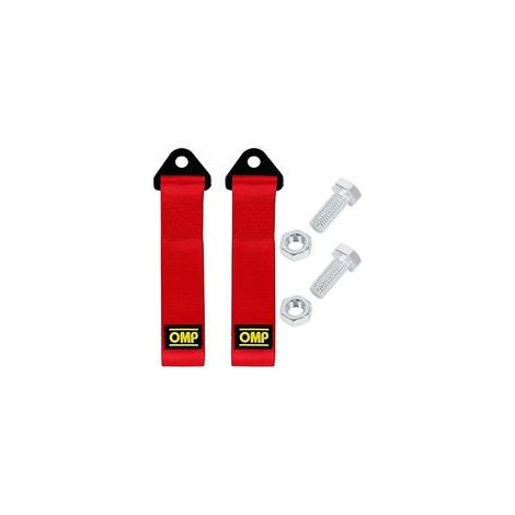 2 Pièces Cordes De Remorquage en Nylon, Sangle de Remorquage de Voiture de Course, Sport Sangle De Remorquage, pour Véhicule Avant Arrière Pare-Chocs (Rouge) (1/5)