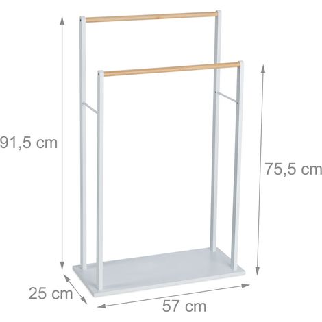 Toallero decorativo escalera baño 60 x 40 x 75 cm de bambú natural 130013711 (1/3)