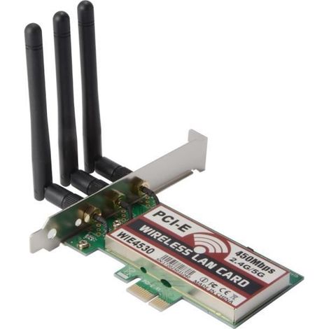 XCSOURCE 450 Mbit/s PCI-E Express WLAN-Karte mit LAN-Antenne (3er-Pack) für Windows 7-8-10-XP AC990 (1/4)