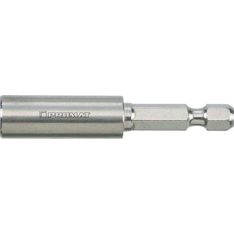 Porte-embout 1/4 po. F 6,3 1/4 po. C 6,3 aimant, circlip longueur 75 mm PROMAT (1/2)