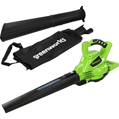Greenworks 40V Aspiratore Soffiatore a Batteria per Foglie, con Motore Brushless, 280km/h, 9,63m³/min, Sacco di Raccolta da 45L, SENZA Batteria e Caricabatterie, Garanzia 3 Anni GD40BV (1/5)