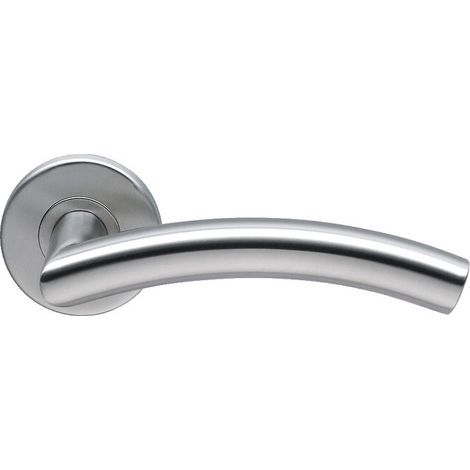 Béquille double cintrée en inox 304 sur rosace ronde série C EST 31 - NORMBAU