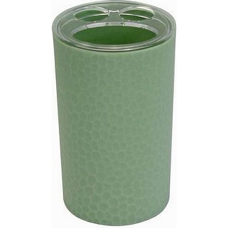 Porta Spazzolini Bicchiere Accessorio Bagno Verde A 3 Fori Portaspazzolini 79786 (1/2)